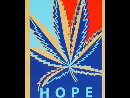 Hope Hemp Leaf Sticker Discount