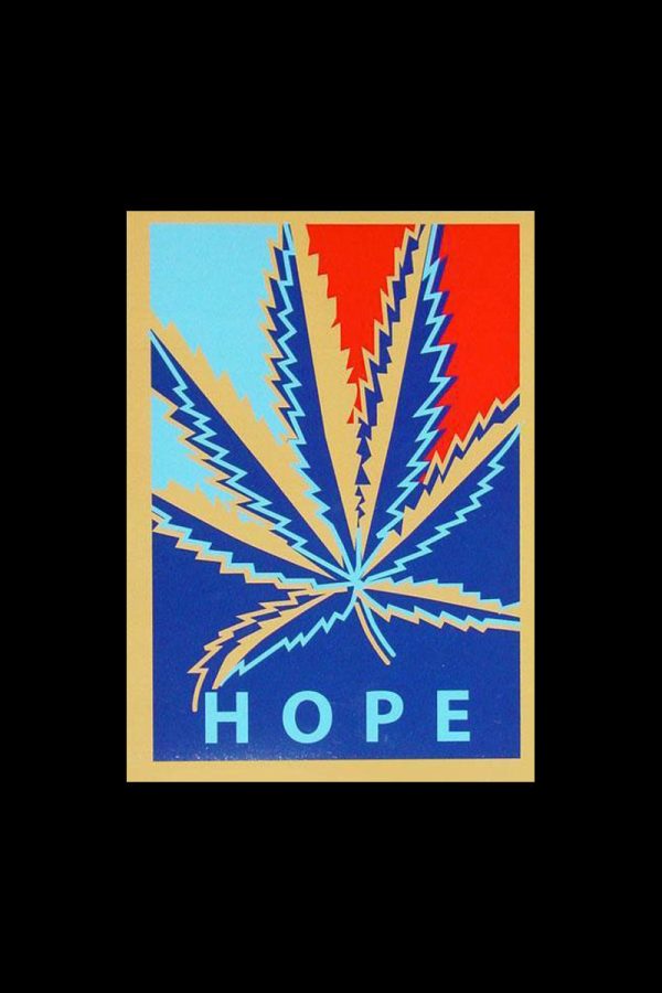 Hope Hemp Leaf Sticker Discount