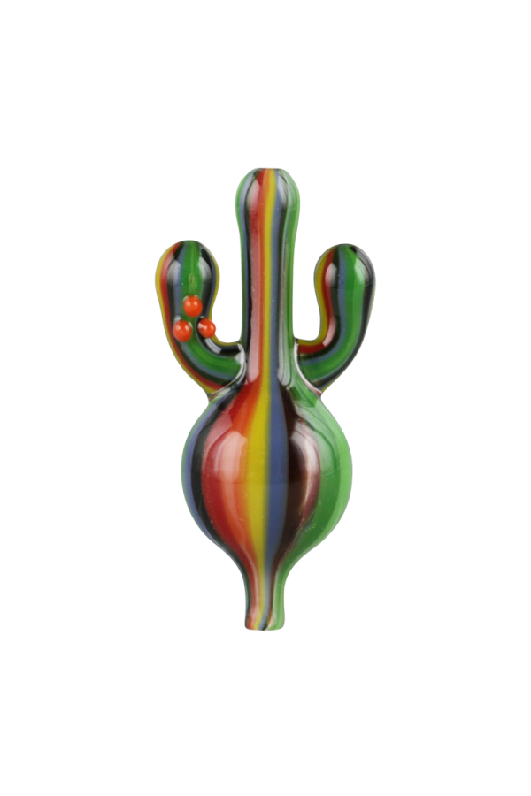 Psychedelic Cactus UV Glow Bubble Carb Cap For Cheap