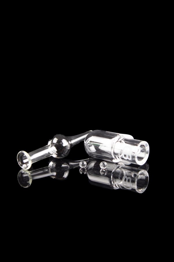 14.5mm Super Tall and Skinny Round Bottom Quartz Banger and Carb Cap Set For Cheap