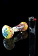 Trumpet  Fume Colored Rasta Glass Spoon Pipe Fashion