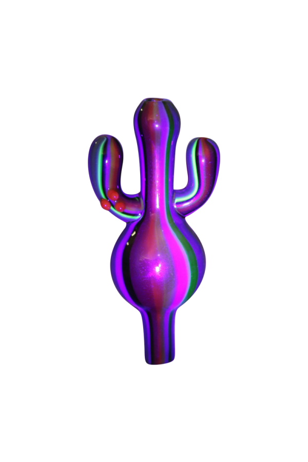 Psychedelic Cactus UV Glow Bubble Carb Cap For Cheap