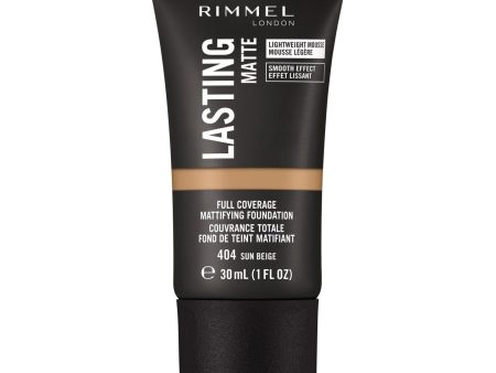 RIMMEL LASTING MATTE FOUNDATION - 404 SUN BEIGE Hot on Sale