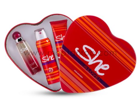 She is love Gift Set Eau de Toilette, 50 ml- With Deodorant& Body Lotion Fashion