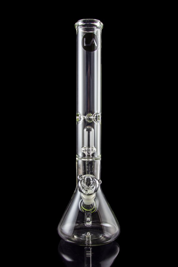 LA Pipes 5mm Thick Beaker Water Pipe with Showerhead Perc on Sale