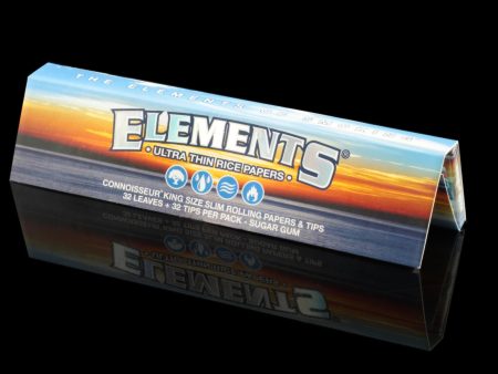 Elements King Size Connoisseur Rolling Papers with Rolling Tips For Cheap