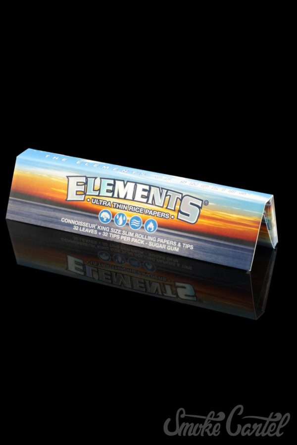 Elements King Size Connoisseur Rolling Papers with Rolling Tips For Cheap