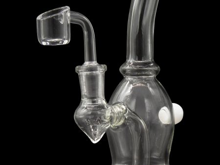 Curved Body Dab Rig with Colored Accents - Dewdrop For Discount