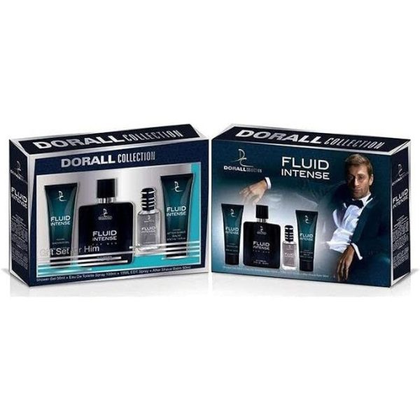 Dorall Fluid Intense EDT Men 100ml + 15ml + After Shave 50ml + Shower Gel 50ml Online Hot Sale