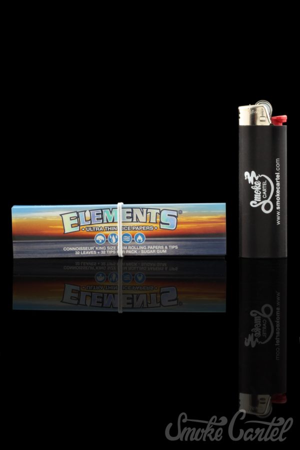 Elements King Size Connoisseur Rolling Papers with Rolling Tips For Cheap