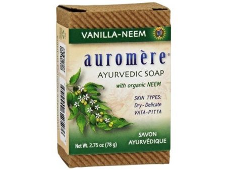 AUROMERE - Ayurvedic Bar Soap Vanilla-Neem - 2.75 oz. (78 g) For Cheap